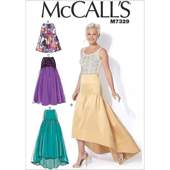 McCalls Sewing Pattern 7329 Skirt Various Length Misses Size 14-22 - Picture 1 of 7